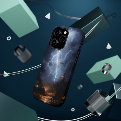 Introducing the "Electric Skies" Cell Phone Case – Unleash the Power of the Storm -MagSafe Tough Cases