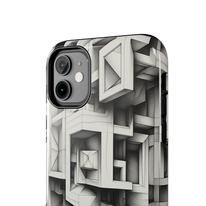 The "Geometric Right Angles" Cell Phone Case -Experience Sleek Simplicity-Tough Phone Cases