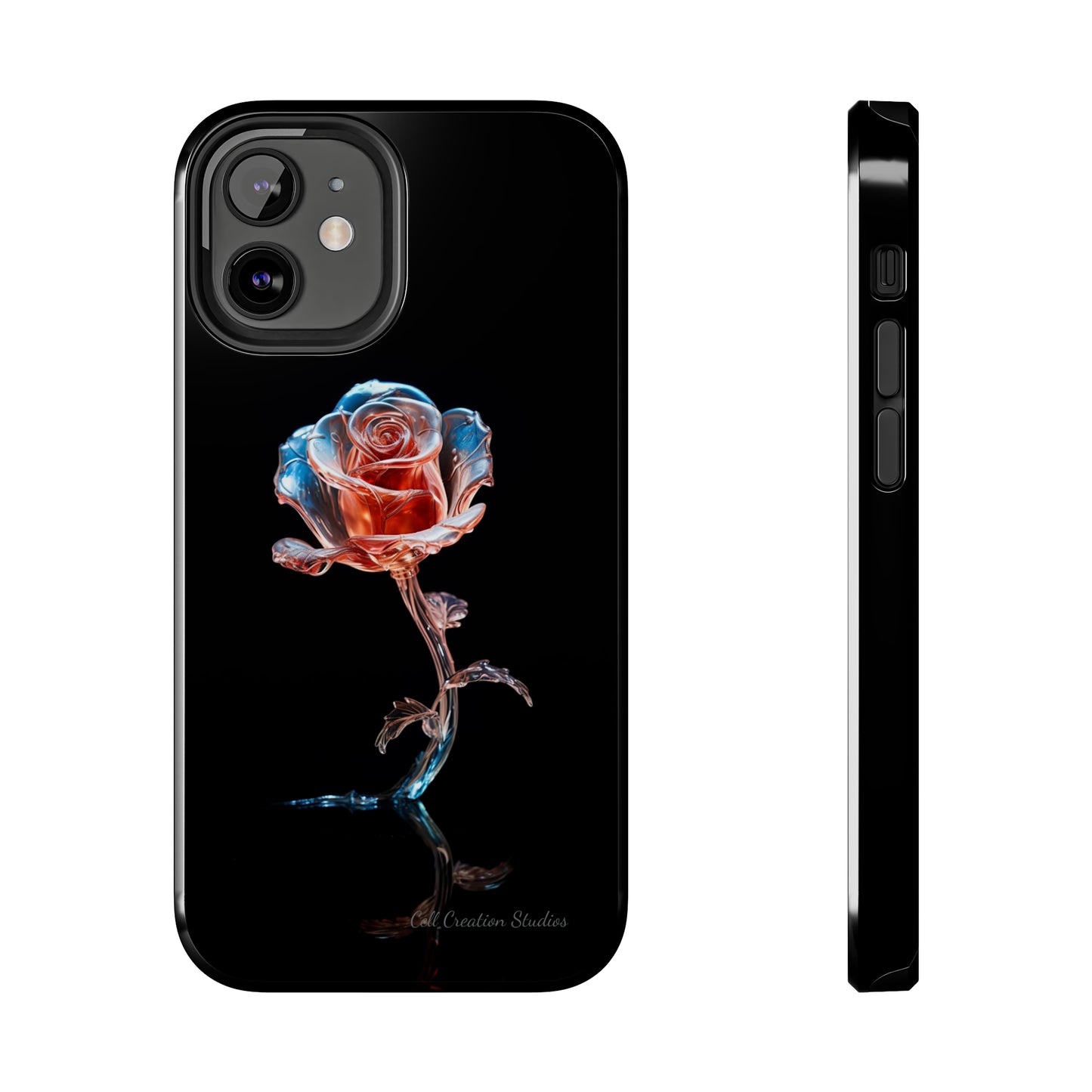 The "Glass Rose Elegance" Phone Case -Tough Phone Cases