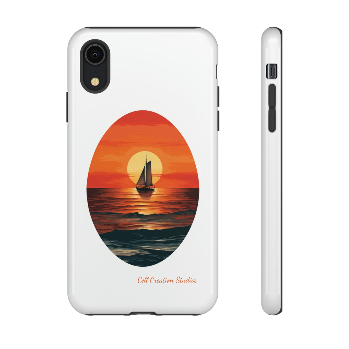 "Sailboat Sunset Serenity" -Tough iPhone Cases