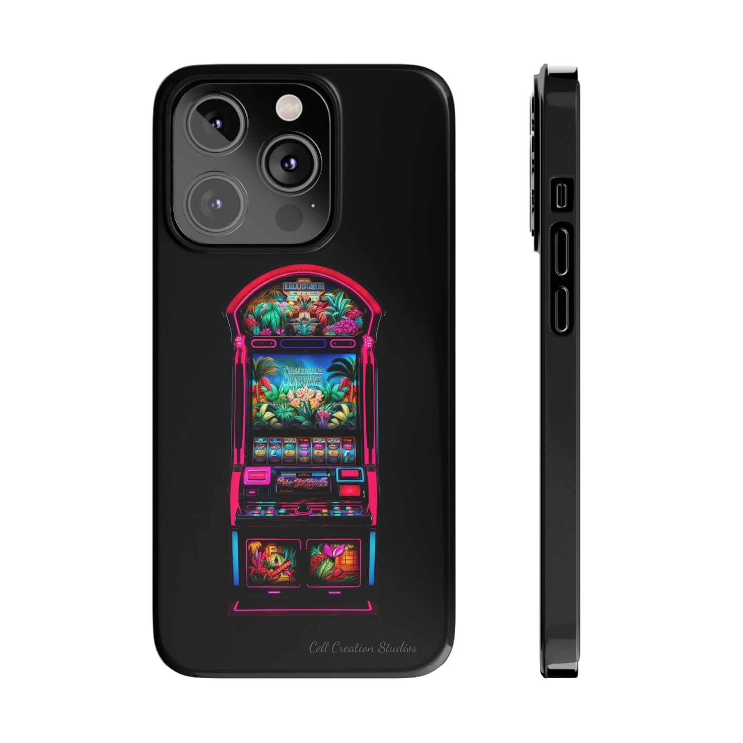 Introducing the "Vibrant Slot Frenzy" Cell Phone Case – Experience the Thrill of Colors and Luck -Slim Phone Cases