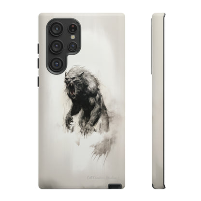 "Moonlit Shadow" Werewolf Sketch Cell Phone Case -Tough Cases