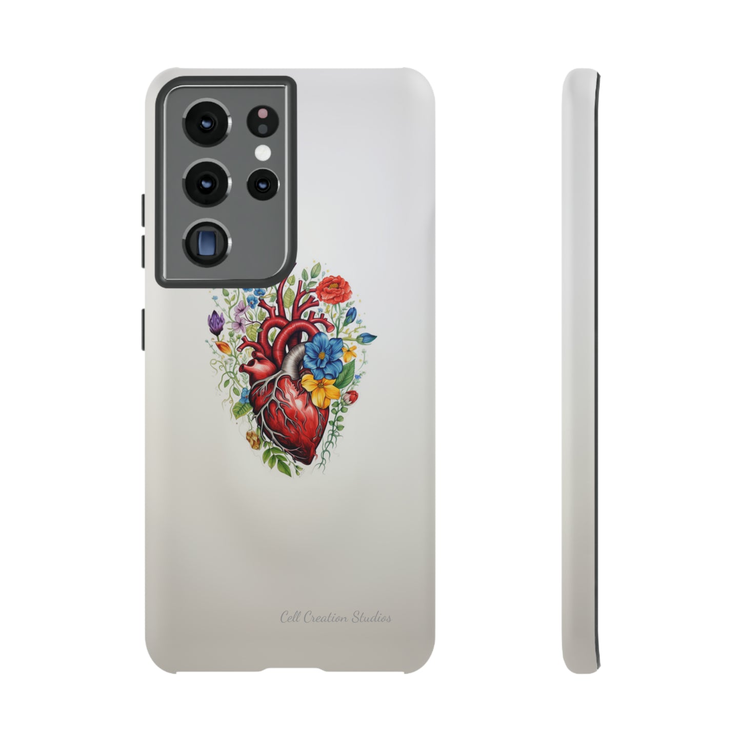 "Floral Heart Harmony" -Tough Samsung Cases