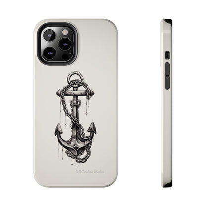 "Nautical Elegance Anchor" -Tough iPhone Cases