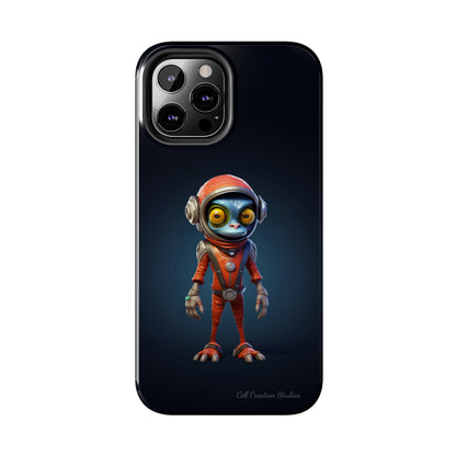 The "AstroGuard" Animated Blue Alien Astronaut Phone Case -Tough Phone Cases