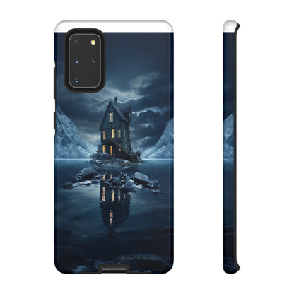 "Mountain Retreat" Winter Lake Cell Phone Cover – Capture the Tranquil Beauty!