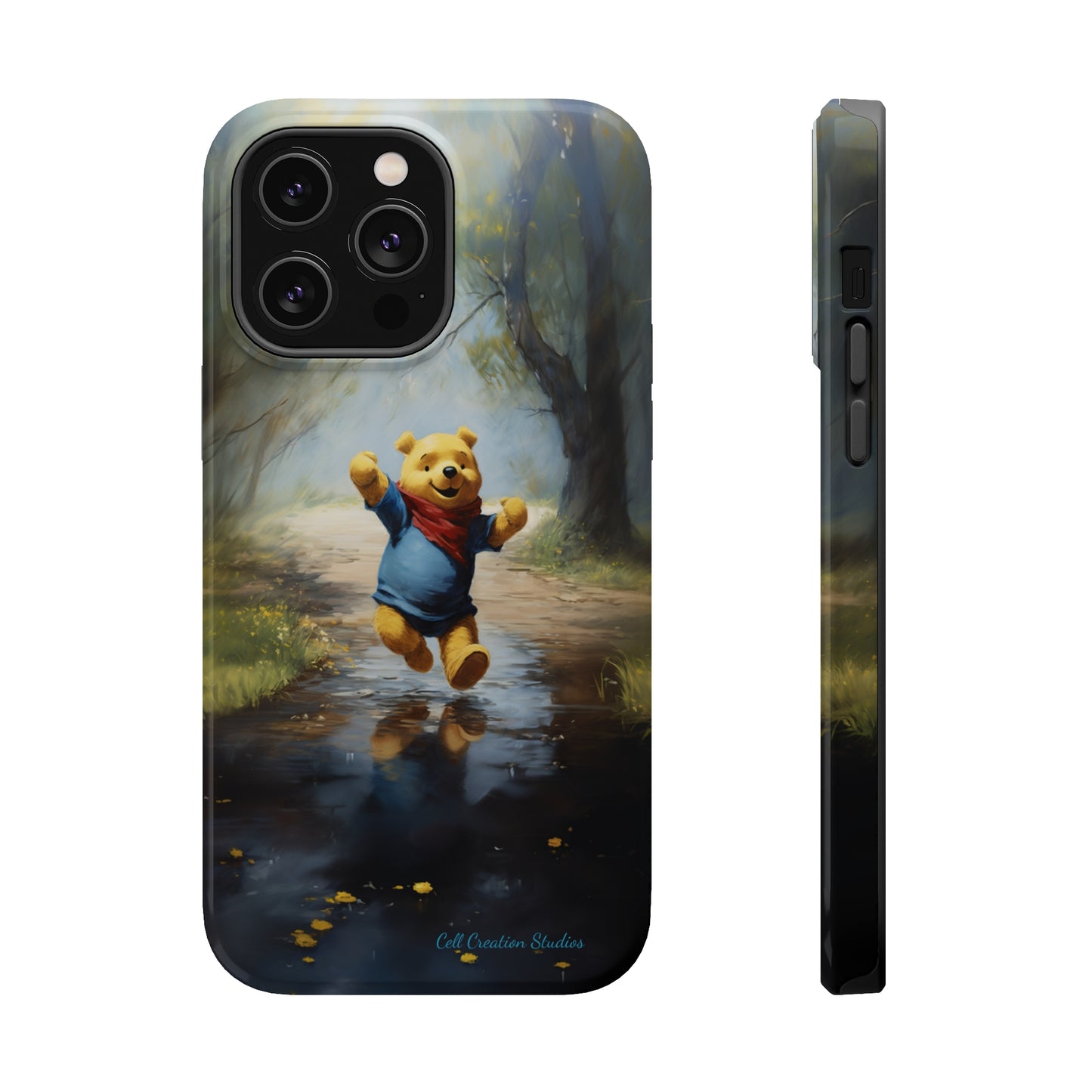 Introducing the "Winnie-The-Pooh Puddle Splash" Cell Phone Case – A Splash of Nostalgic Fun -MagSafe Tough Cases