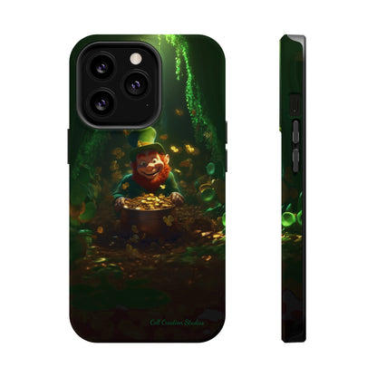 Introducing the "Leprechaun's Pot of Gold" Cell Phone Case – A Touch of Irish Charm -MagSafe Tough Cases