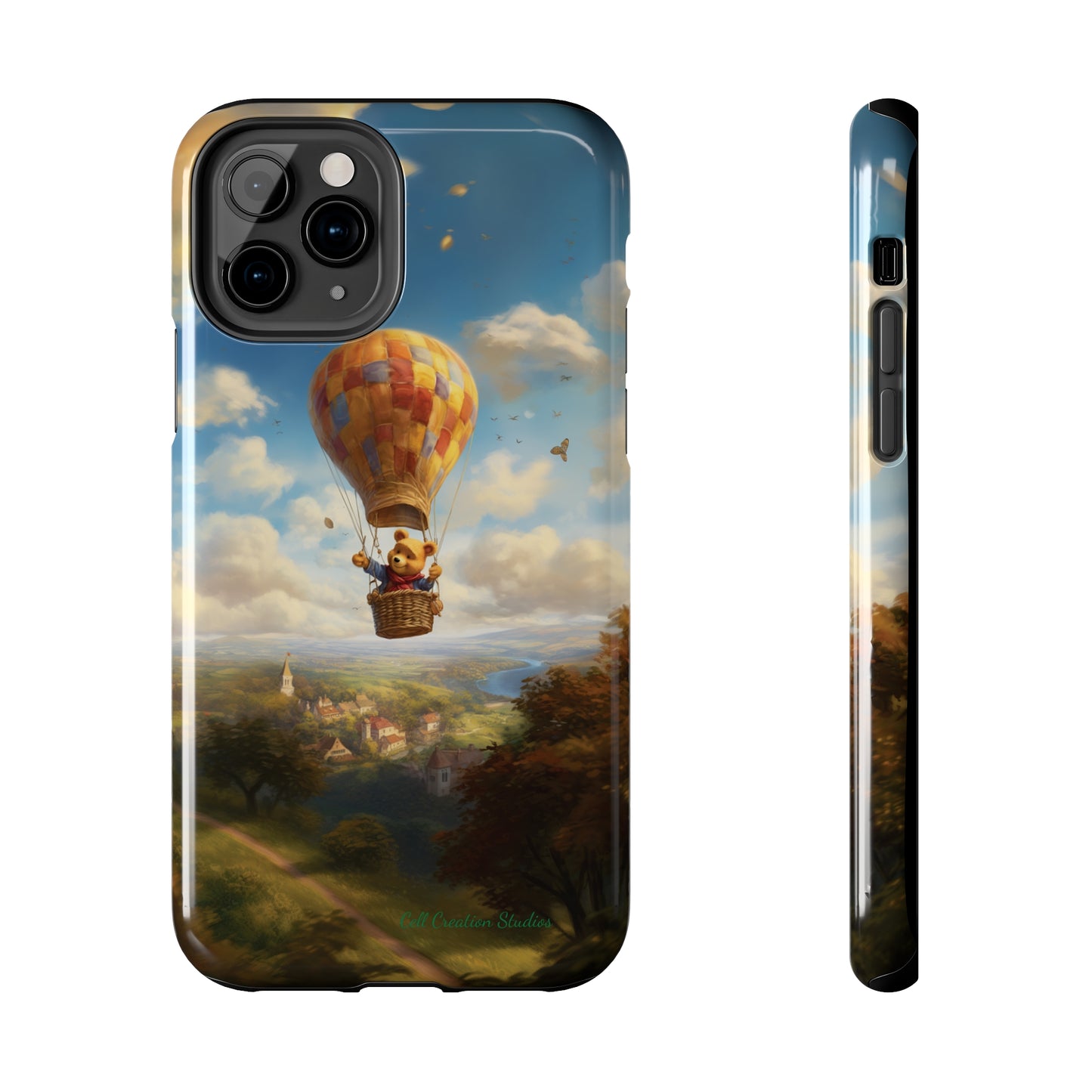 Introducing the "Winnie-The-Pooh's Balloon Adventure" Cell Phone Case – Soar to New Heights in Style -Tough Phone Cases