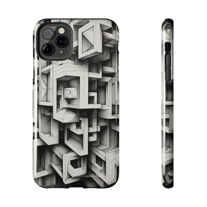 The "Geometric Right Angles" Cell Phone Case -Experience Sleek Simplicity-Tough Phone Cases