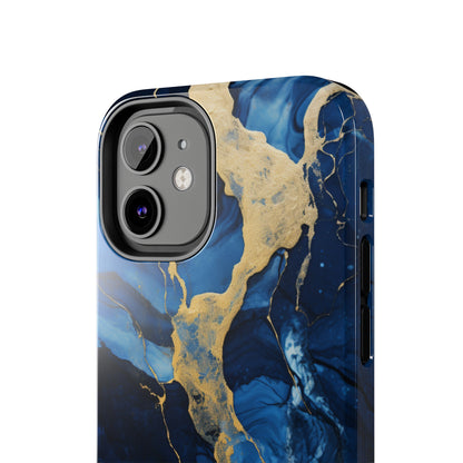 "Azure Elegance Marble" -Tough iPhone Cases