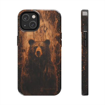 "Bear Wood Grain"-Tough Phone Cases