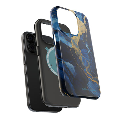 "Azure Elegance Marble" -MagSafe Tough iPhone Cases