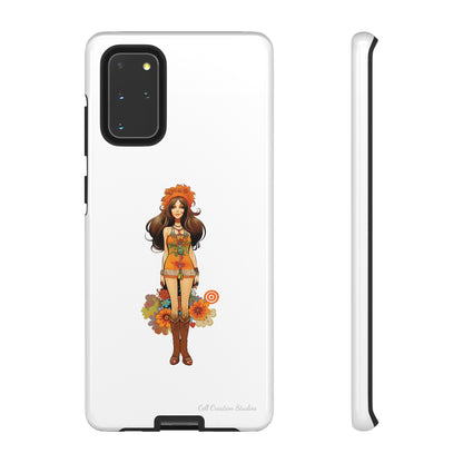 Introducing the "Groovy Hippie Chick" Cell Phone Case – Peace, Love, and Retro Style -Tough Cases