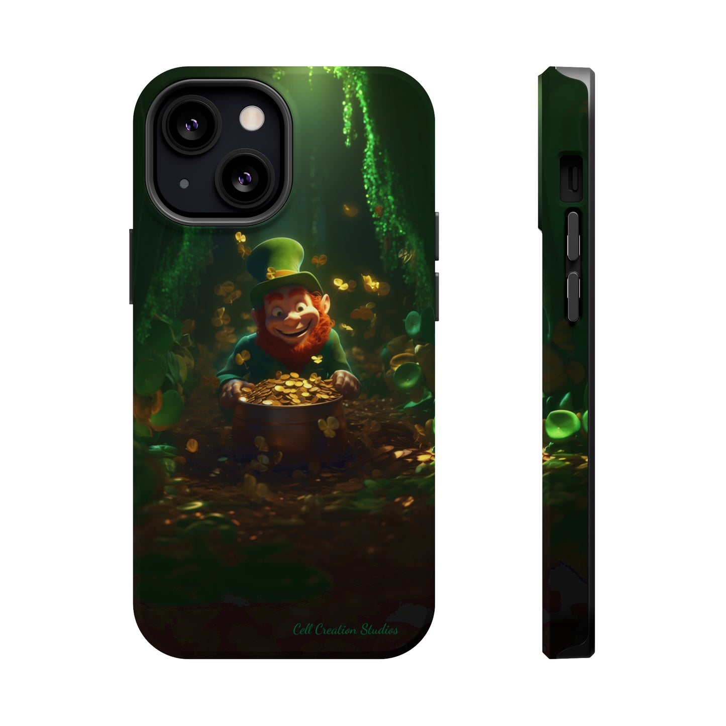 Introducing the "Leprechaun's Pot of Gold" Cell Phone Case – A Touch of Irish Charm -MagSafe Tough Cases