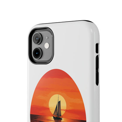 "Sailboat Sunset Serenity" -Tough iPhone Cases