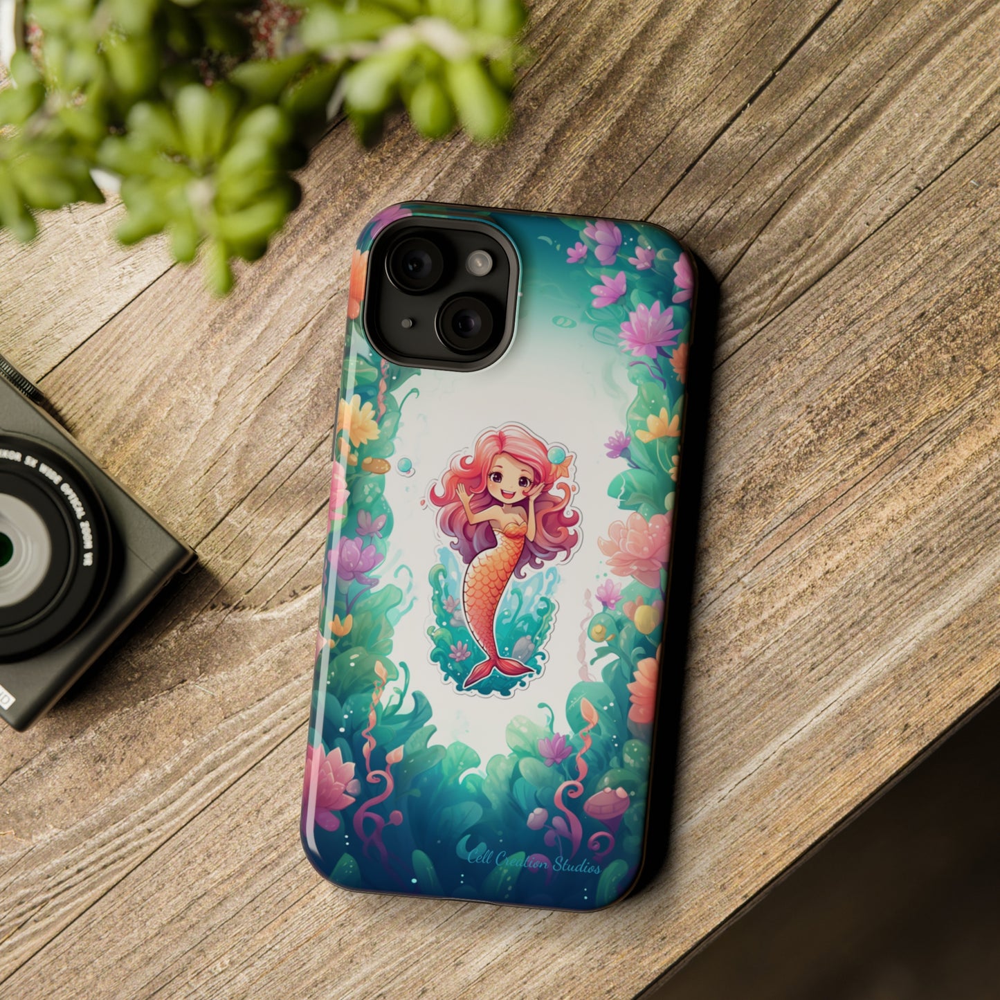 "Pink Seaflower Mermaid" -MagSafe Tough iPhone Cases