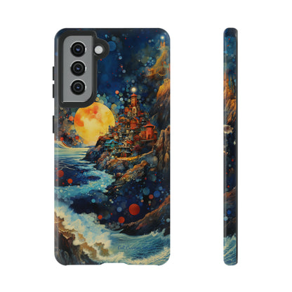 "Moonlit Coastal Vista" -Tough Samsung Phone Cases