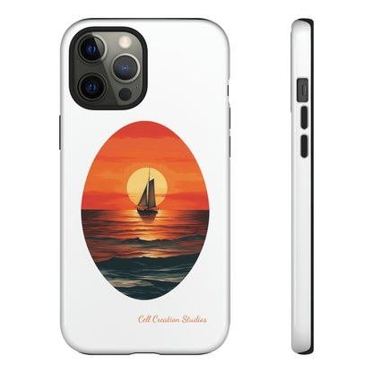 "Sailboat Sunset Serenity" -Tough iPhone Cases