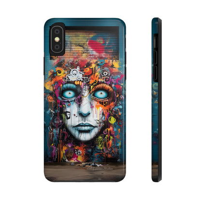 Elevate Your Style with our "Graffiti Face Concrete Wall" Phone Case -Tough Phone Cases