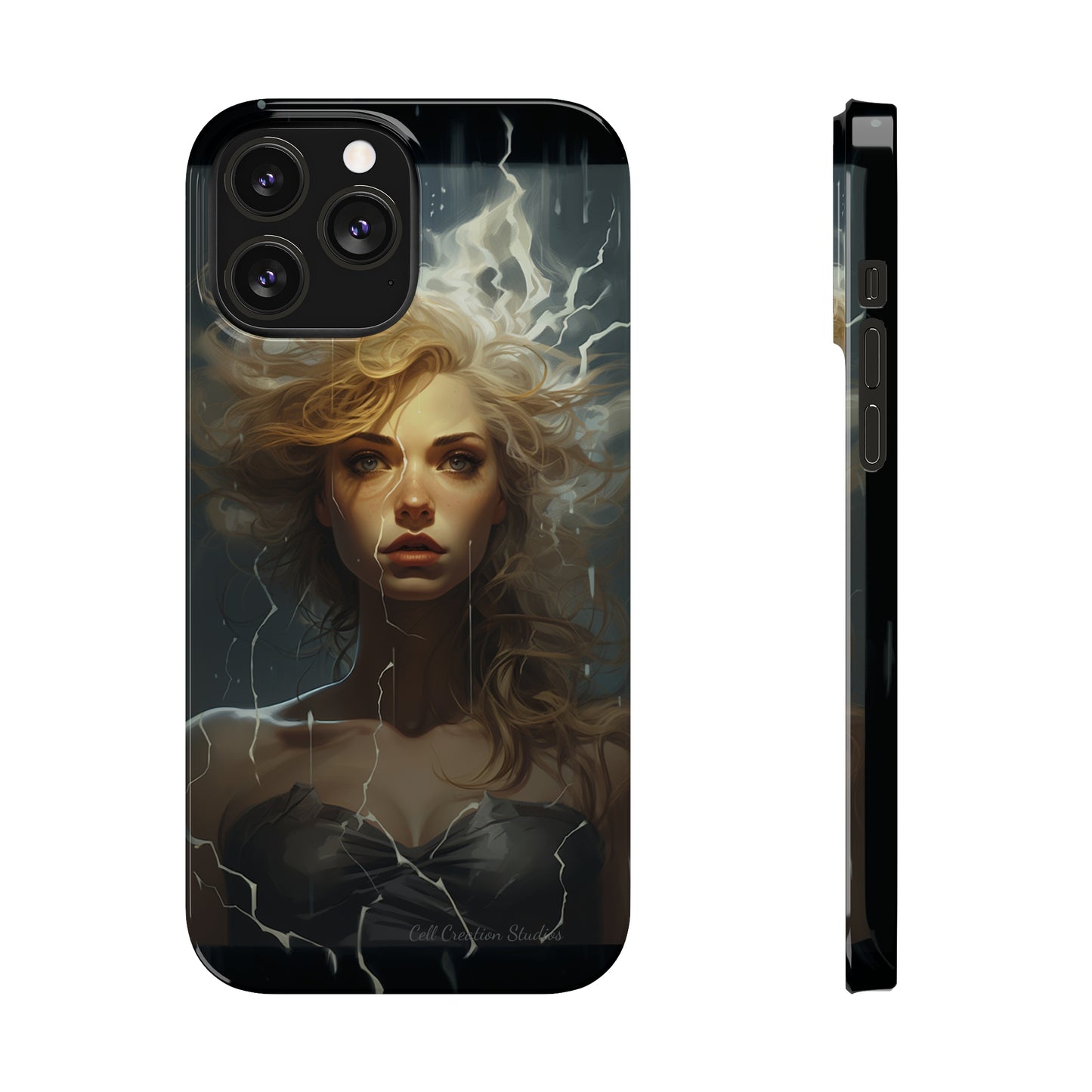 Introducing the "Electrifying Beauty" Cell Phone Case – Sparks of Style and Power -Slim Phone Cases