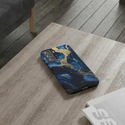 "Azure Elegance Marble" -Tough Samsung Cases