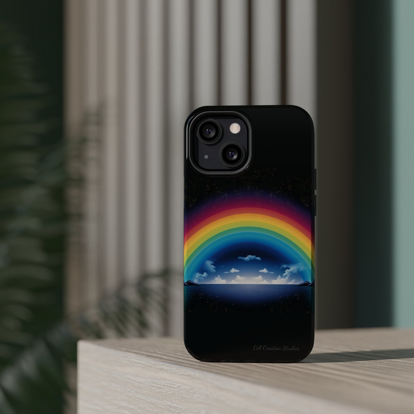 "Vibrant Skies: Rainbow Sunset" Cell Phone Case -MagSafe Tough Cases