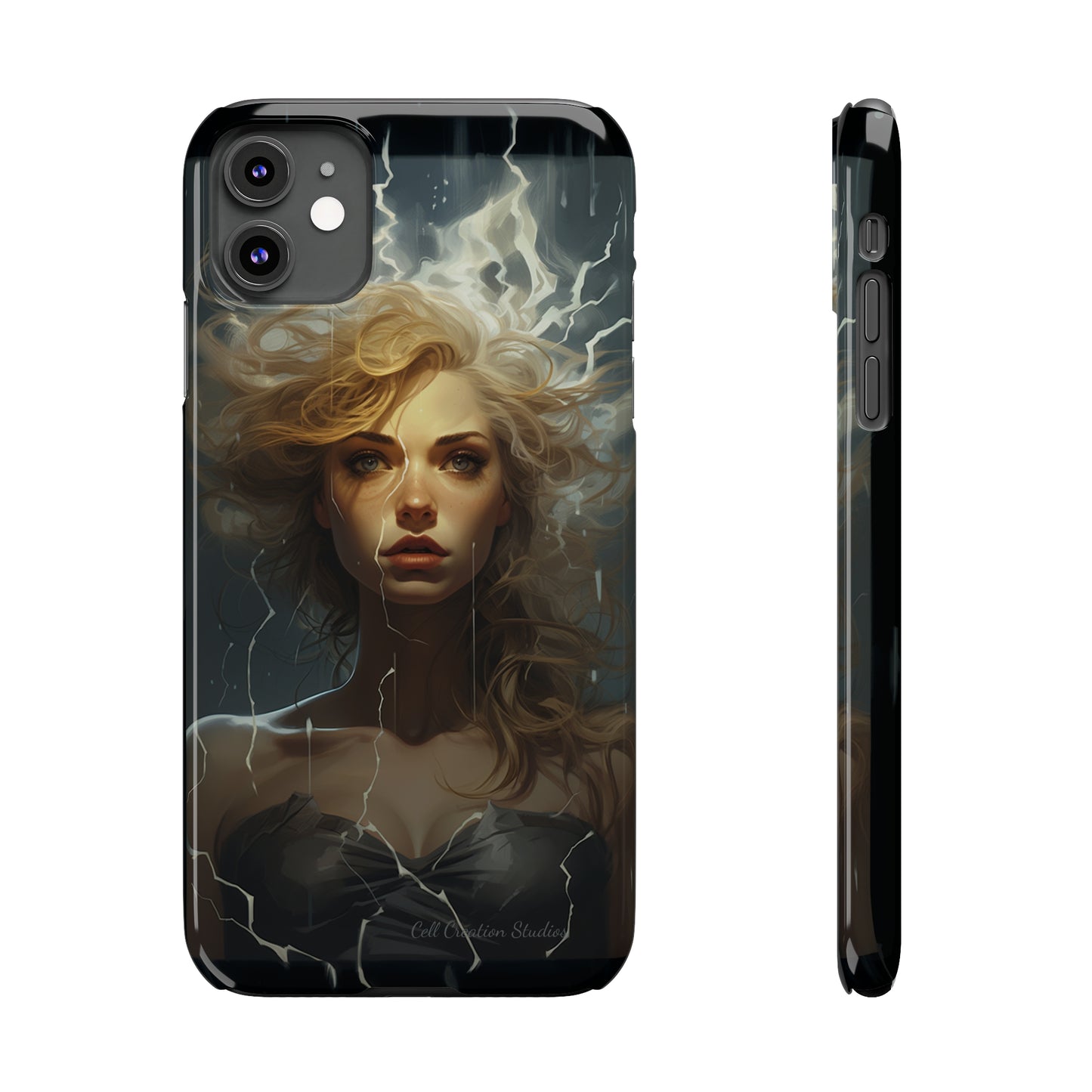 Introducing the "Electrifying Beauty" Cell Phone Case – Sparks of Style and Power -Slim Phone Cases