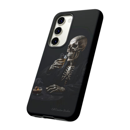 "Embrace the Dark Side with Our Skeleton Drinking Phone Case" -Tough Cases