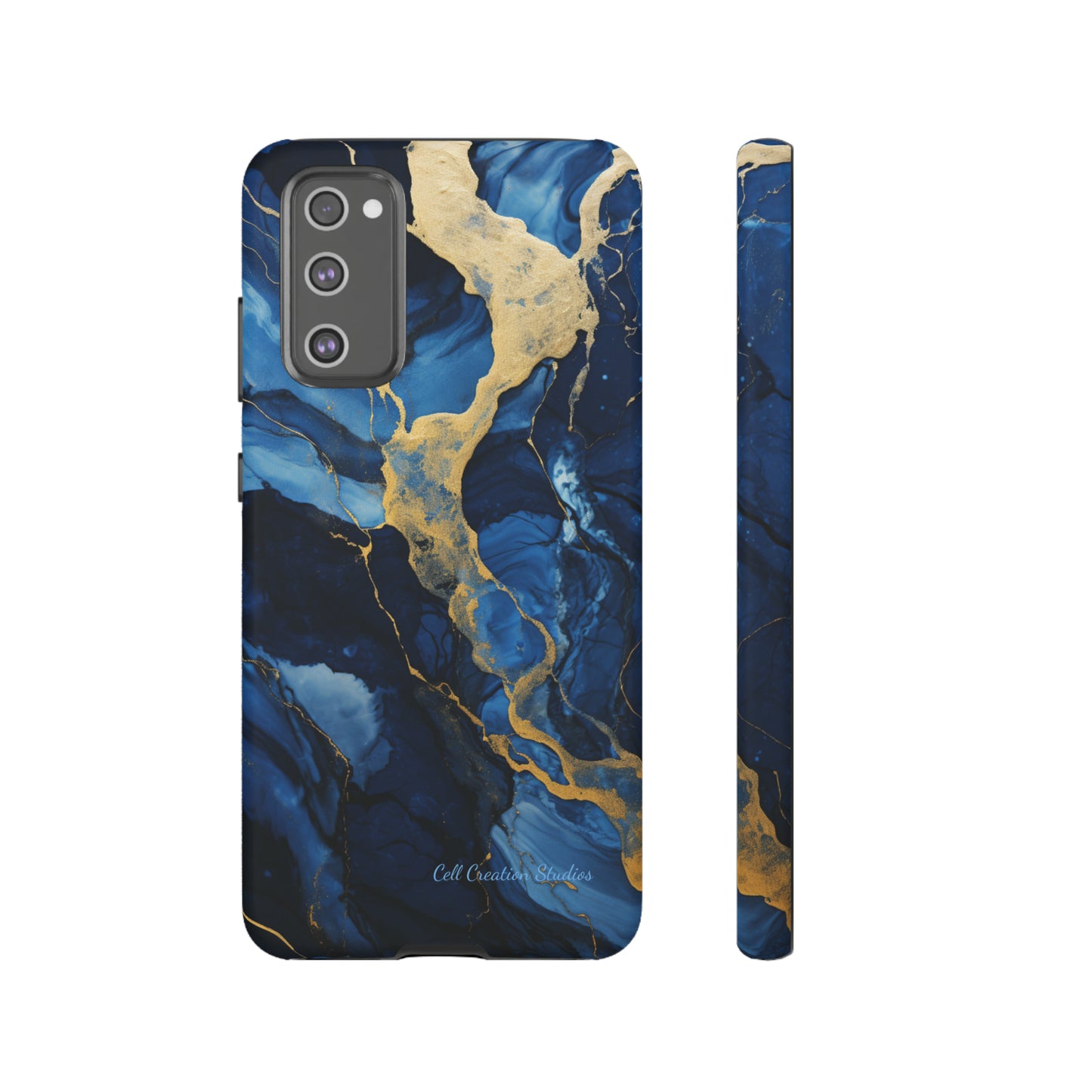 "Azure Elegance Marble" -Tough Samsung Cases