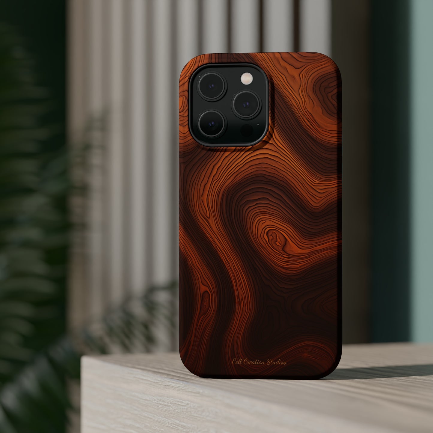 Introducing the "Natural Woodgrain" Cell Phone Case – Embrace Organic Beauty with Wood Pattern Design -MagSafe Tough Cases