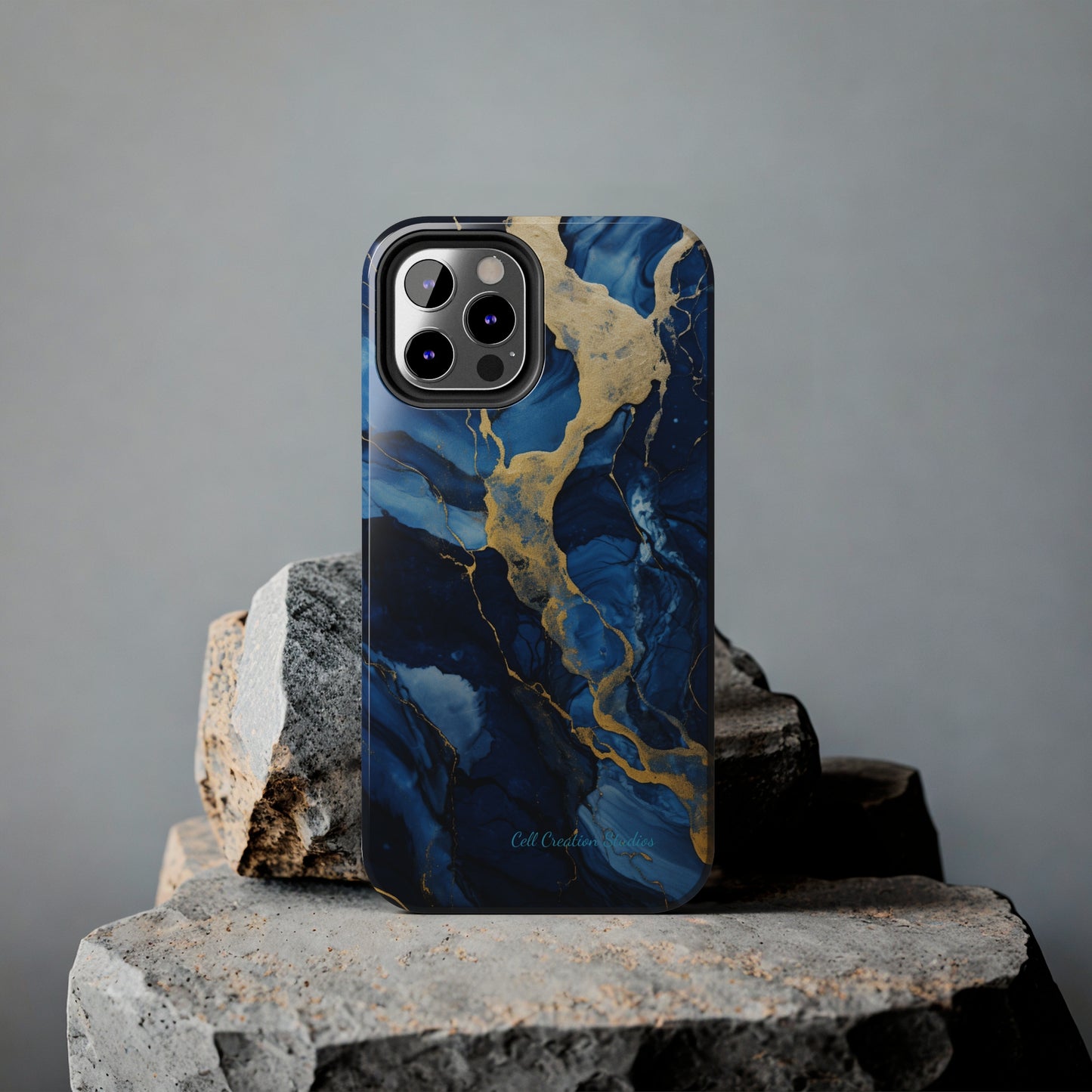 "Azure Elegance Marble" -Tough iPhone Cases