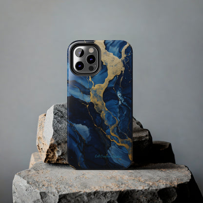 "Azure Elegance Marble" -Tough iPhone Cases