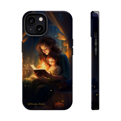 Introducing the "Bedtime Story Bliss" Cell Phone Case – Cherish Heartwarming Moments with Every Glance -MagSafe Tough Cases