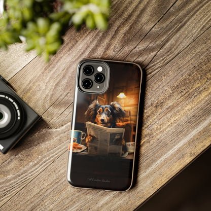 Introducing the "Pup's Perusal" Cell Phone Case – Unleash Heartwarming Humor -Tough Phone Cases