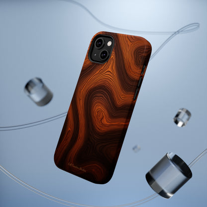 Introducing the "Natural Woodgrain" Cell Phone Case – Embrace Organic Beauty with Wood Pattern Design -MagSafe Tough Cases