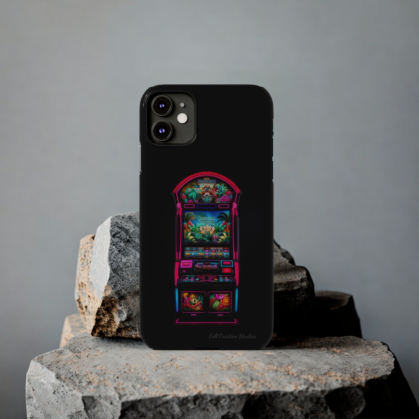 Introducing the "Vibrant Slot Frenzy" Cell Phone Case – Experience the Thrill of Colors and Luck -Slim Phone Cases