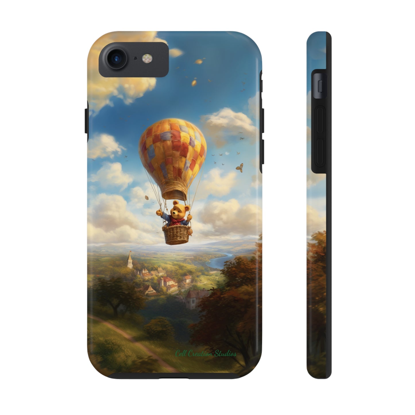 Introducing the "Winnie-The-Pooh's Balloon Adventure" Cell Phone Case – Soar to New Heights in Style -Tough Phone Cases