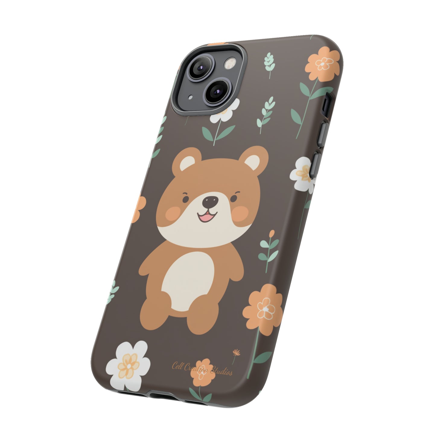 "Floral Bear Elegance" -Tough Phone Cases