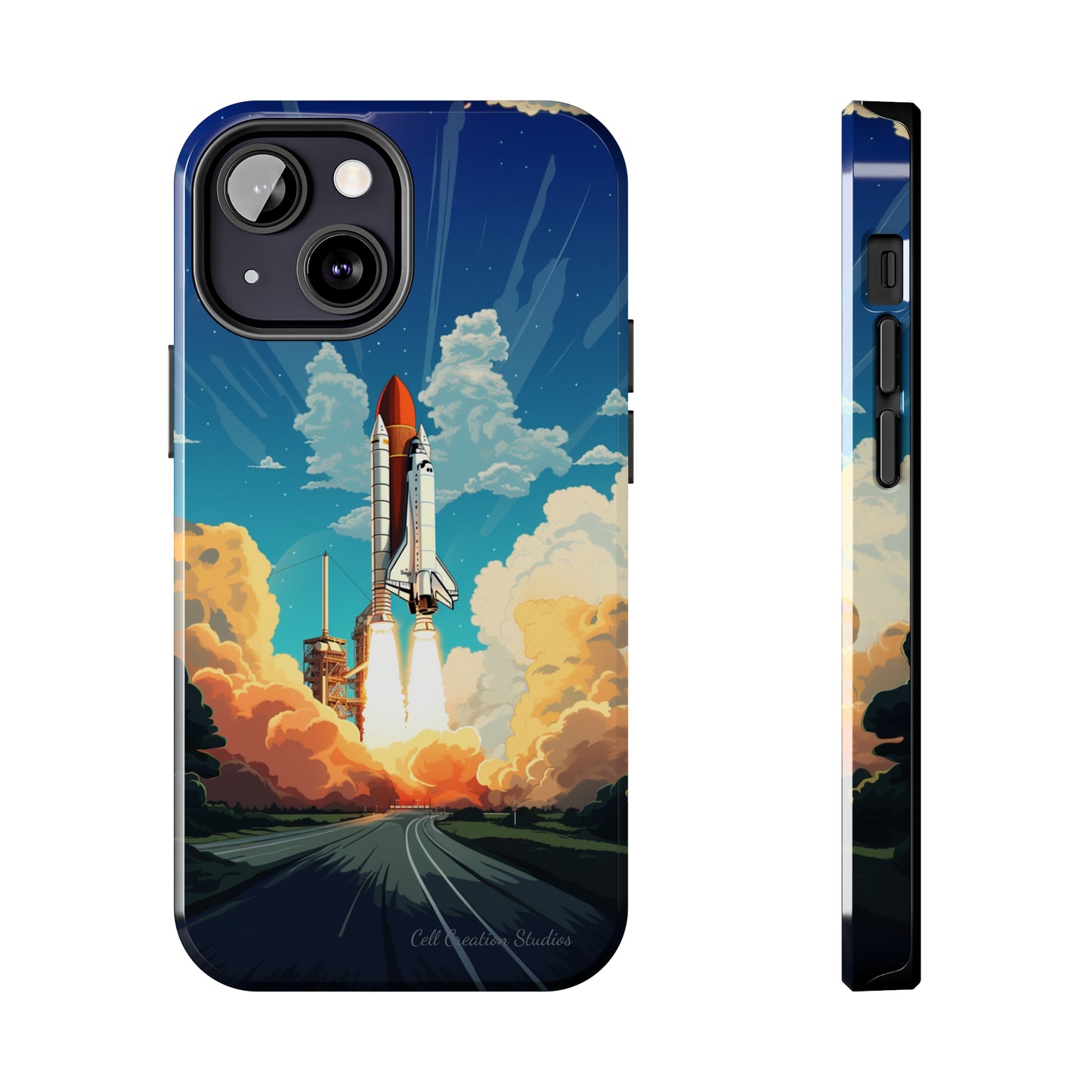 Introducing the "NASA Space Shuttle Launch" Cell Phone Case – Elevate Your Style to New Heights -Tough Phone Cases