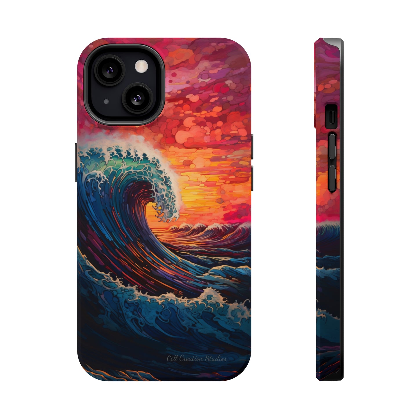 "Colorful Ocean Wave" Cell Phone Case -MagSafe Tough Cases