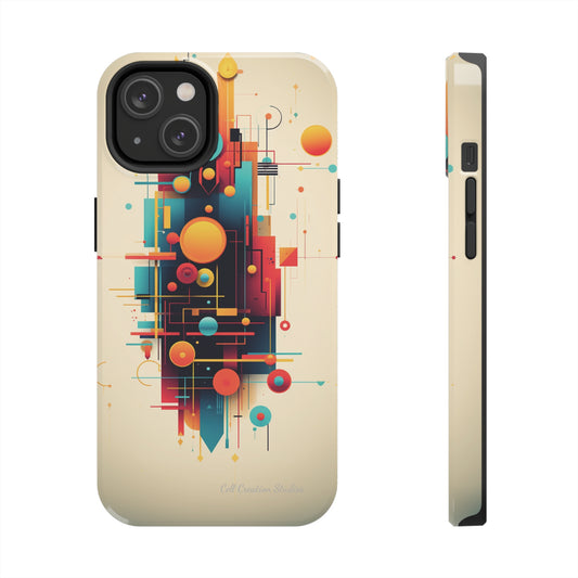 The "Colorful Geometric Pattern" Cell Phone Case- Elevate Your Phone's Look -Tough Phone Cases