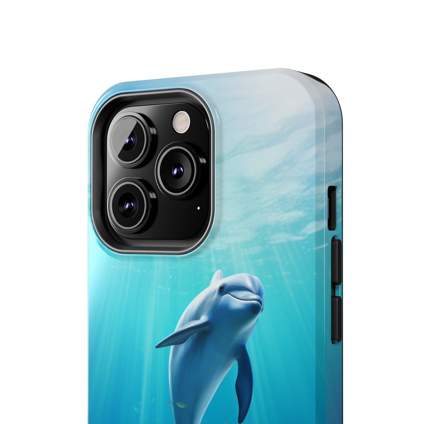 Introducing the "Dolphin Serenity" Cell Phone Case – Dive into Tranquility with a Graceful Dolphin -Tough Phone Cases