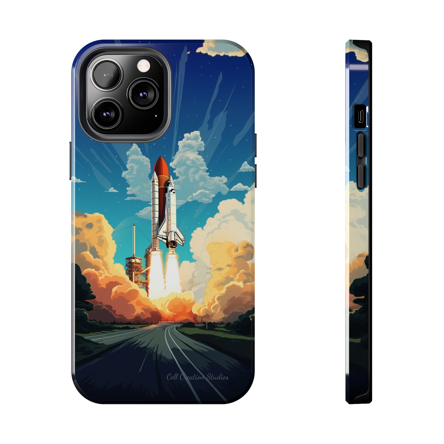 Introducing the "NASA Space Shuttle Launch" Cell Phone Case – Elevate Your Style to New Heights -Tough Phone Cases