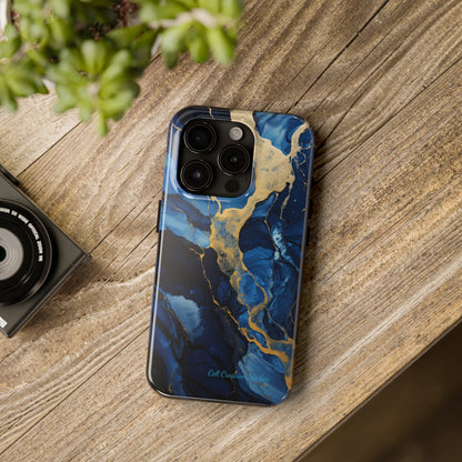 "Azure Elegance Marble" -Tough iPhone Cases