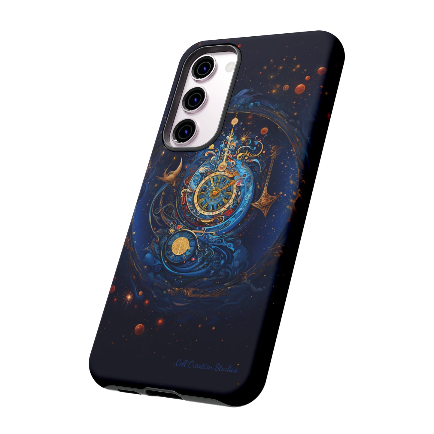 "Cosmic Clock Elegance" -Tough Samsung Phone Cases