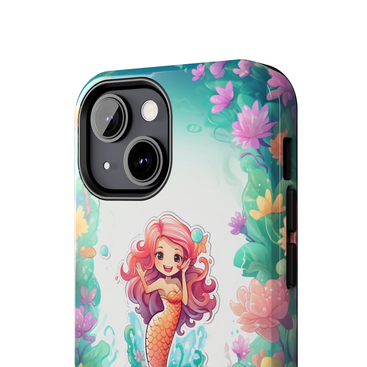 "Pink Seaflower Mermaid" -Tough iPhone Cases