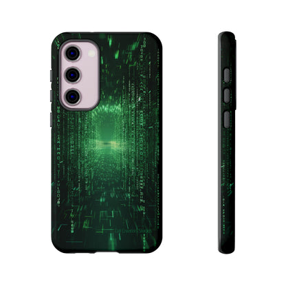 Introducing our "Digital Code Stream" Cell Phone Case – where style meets technology for your device's protection -Tough Cases