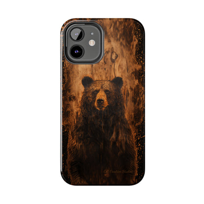 "Bear Wood Grain"-Tough Phone Cases