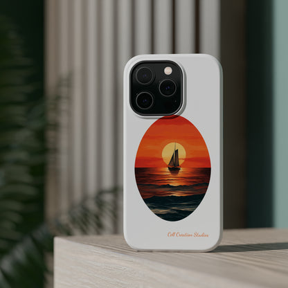 "Sailboat Sunset Serenity" -MagSafe Tough iPhone Cases